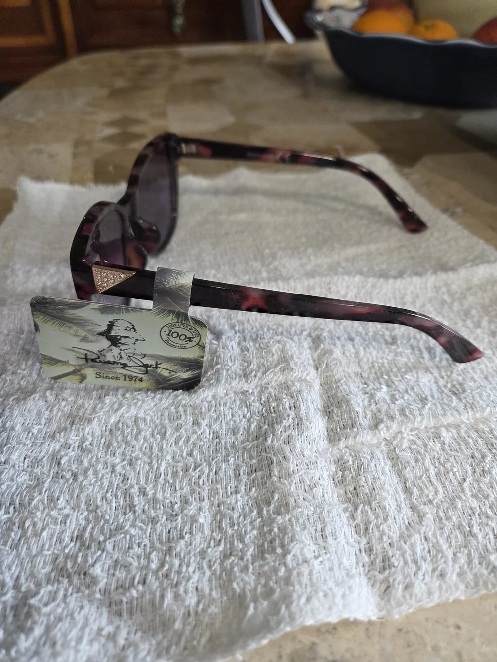 Panama Jack Purple Tortoise Cat-Eye Sunglasses 100% UVA/UVB protection